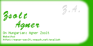 zsolt agner business card